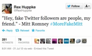 Romneyjev spodrsljaj je sprožil vrsto satiričnih tvitov.